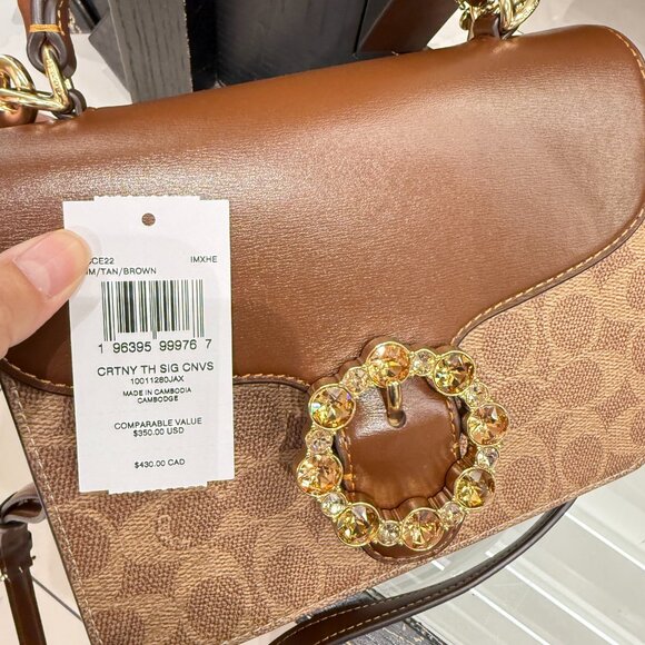 Coach Courtney Top Handle Bag In Signature Canvas CCE22 - Picture 7 of 7